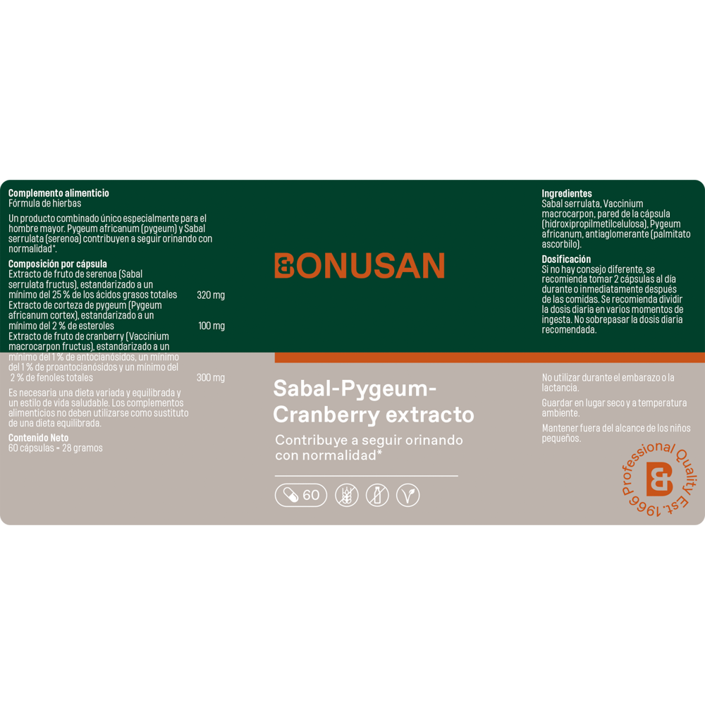 Sabal-Pygeum-Cranberry extracto
