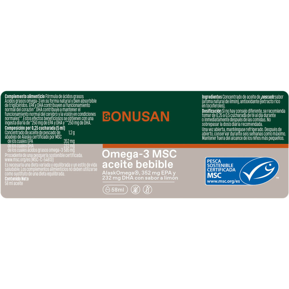 Omega-3 MSC aceite bebible