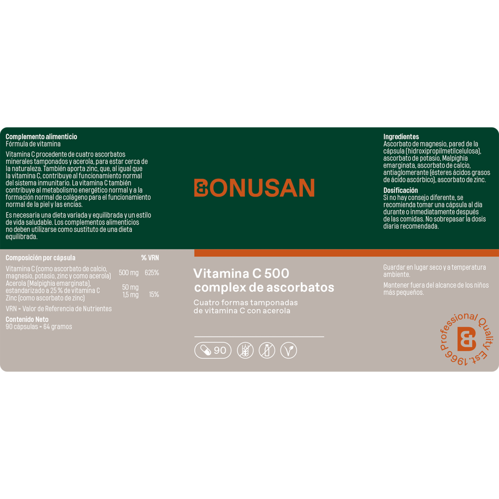 Vitamina C 500 complex de ascorbatos 