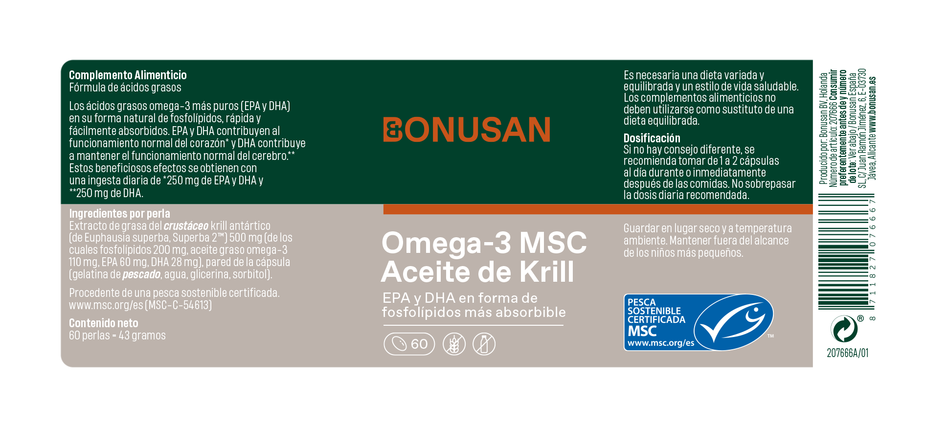 Omega-3 MSC Aceite de Krill