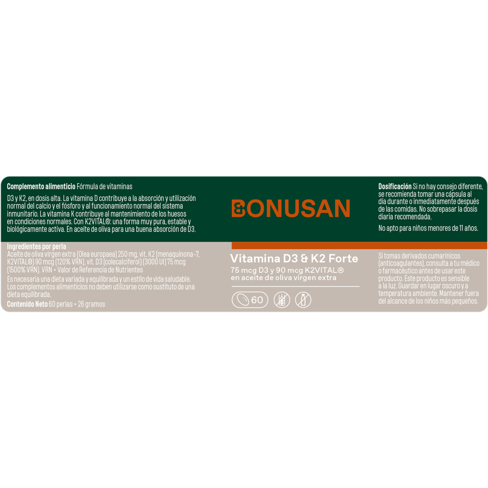 Vitamina D3 & K2 Forte