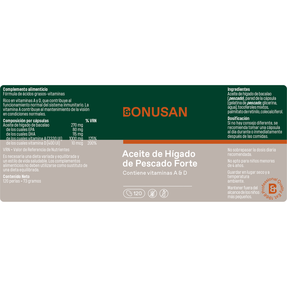 Aceite de Hígado de Pescado Forte 