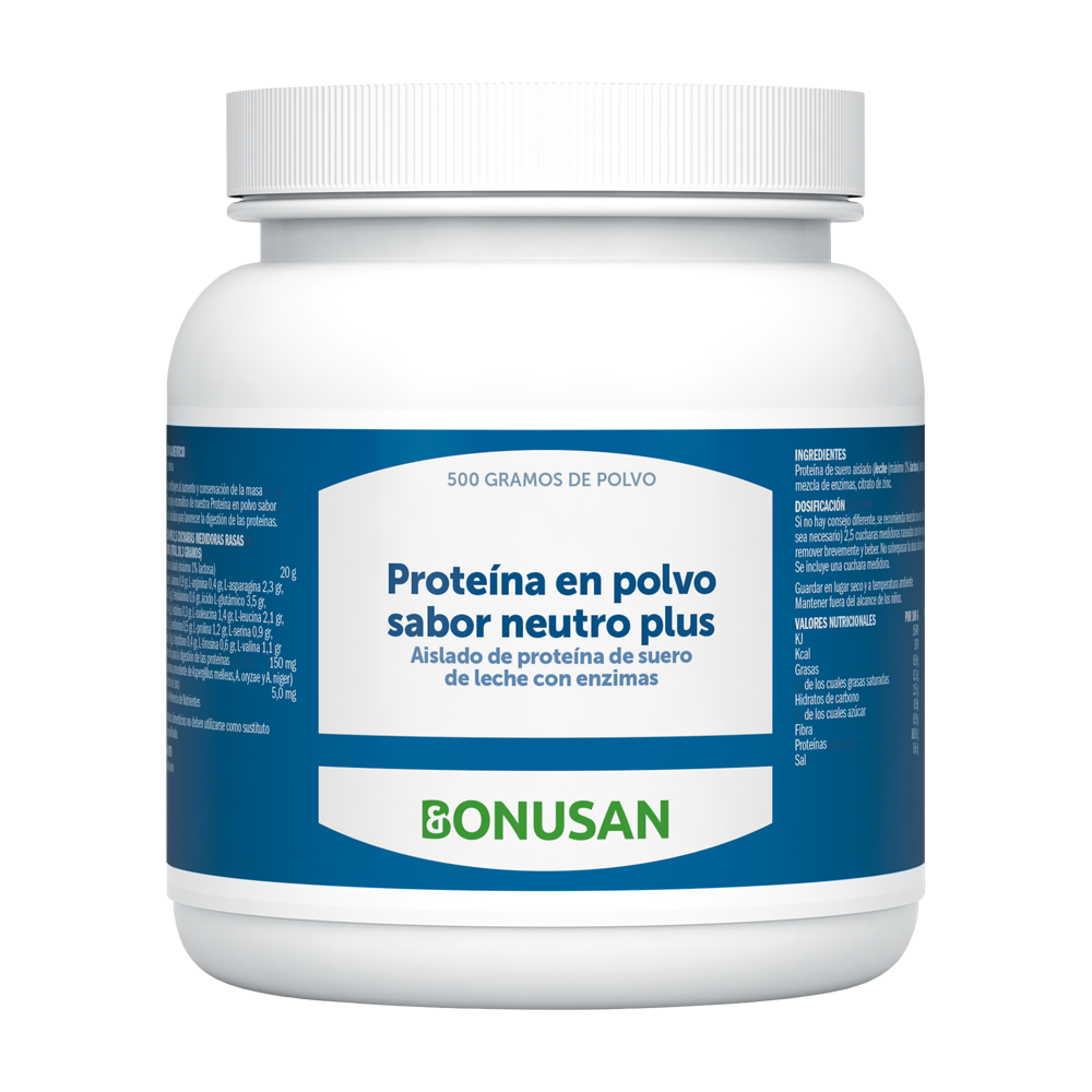 Proteína en polvo sabor neutro plus