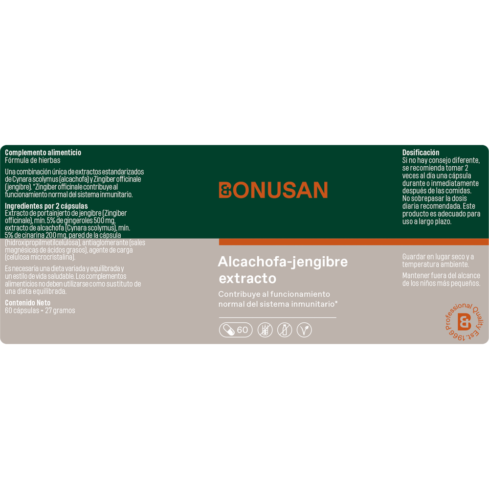 Alcachofa-jengibre extracto